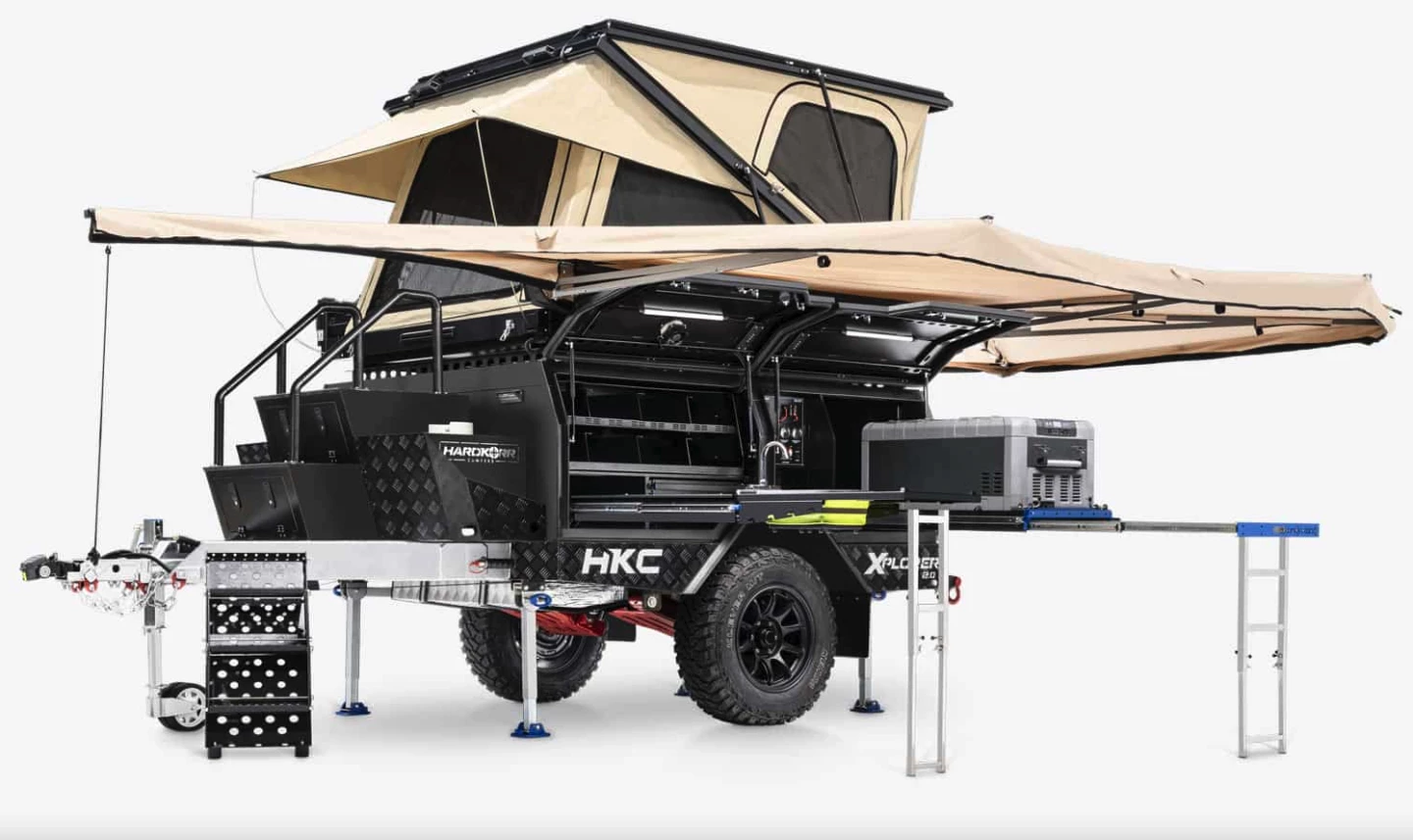 The Hardkorr Xplorer 2.0 pops, slides and unfolds like a Swiss Army tool of outdoor living