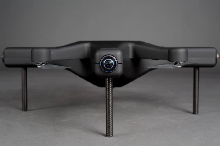 The Exo360 drone is equipped with four cameras facing in each direction along with one underneath facing downwards