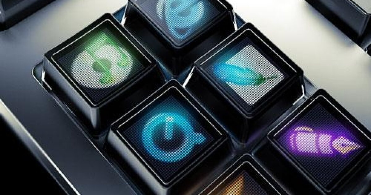 Optimo Blue Keyboard Optimus Keyboard by Art.Lebedev
