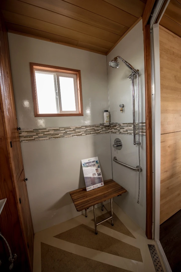 The bathroom in the Revolve House
