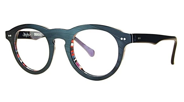 The Corbusier model of Vinylize glasses, made from old records bonded with cellulose acetate