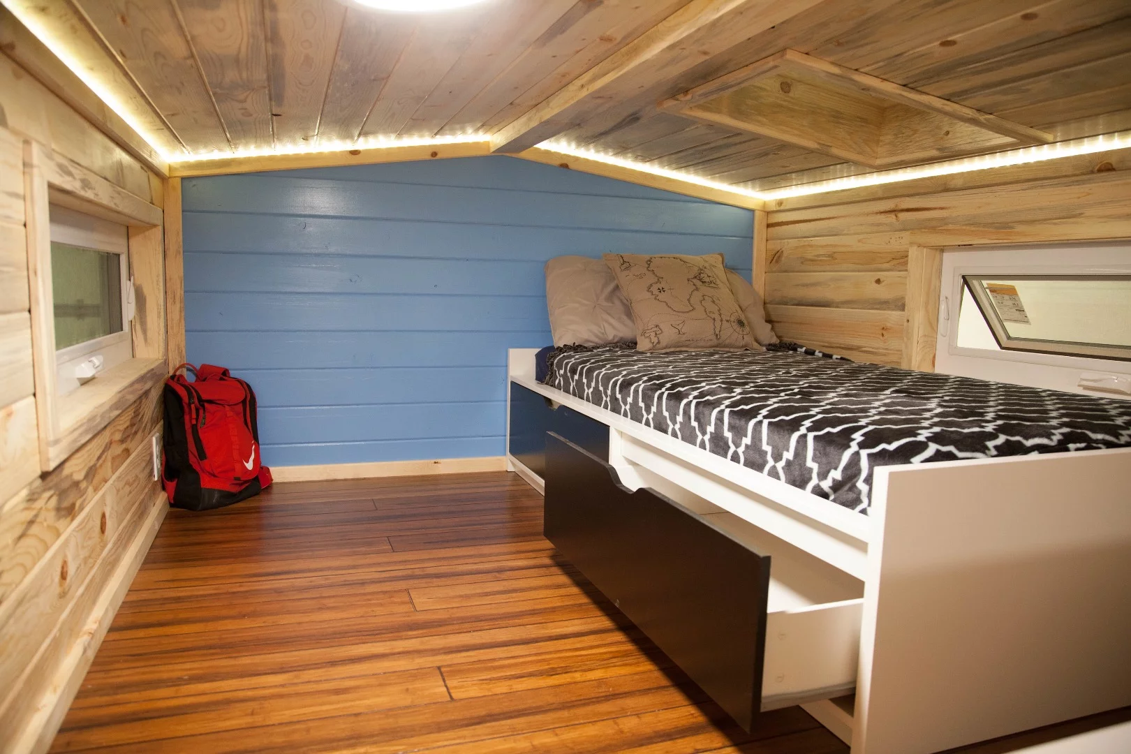 Another shot of the loft bedroom in the Artist