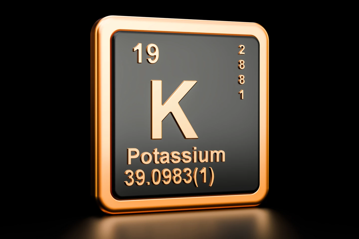 Potassium's symbol is K, which stands for kalium