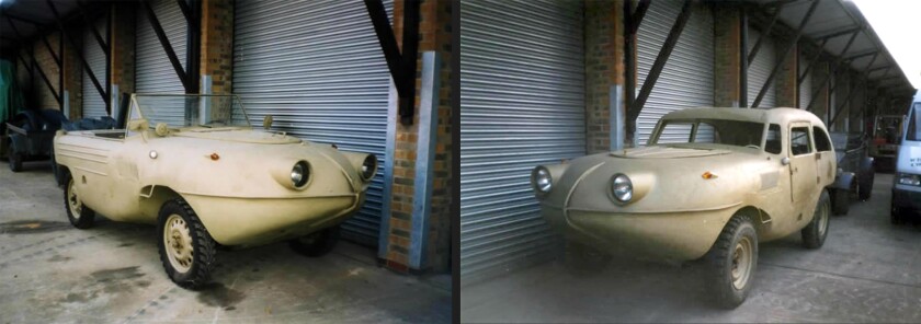 The Wheatcroft Collection includes two original Trippel SG-6 vehicles built for the German military prior to WWII, the one at left being a production model and the one at right being the closed cab prototype