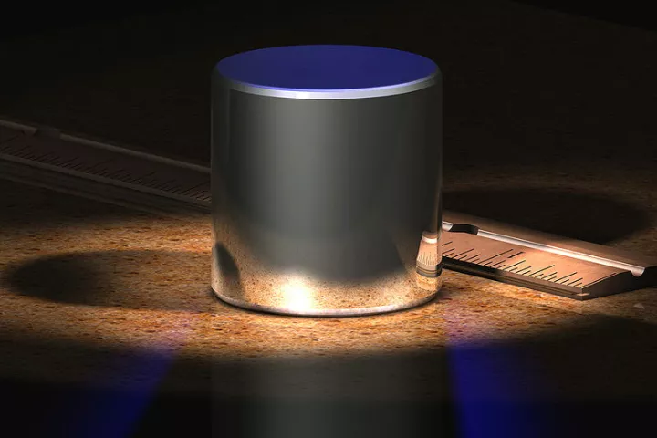 Artist's rendering of the International Prototype Kilogram (Image: Greg L)