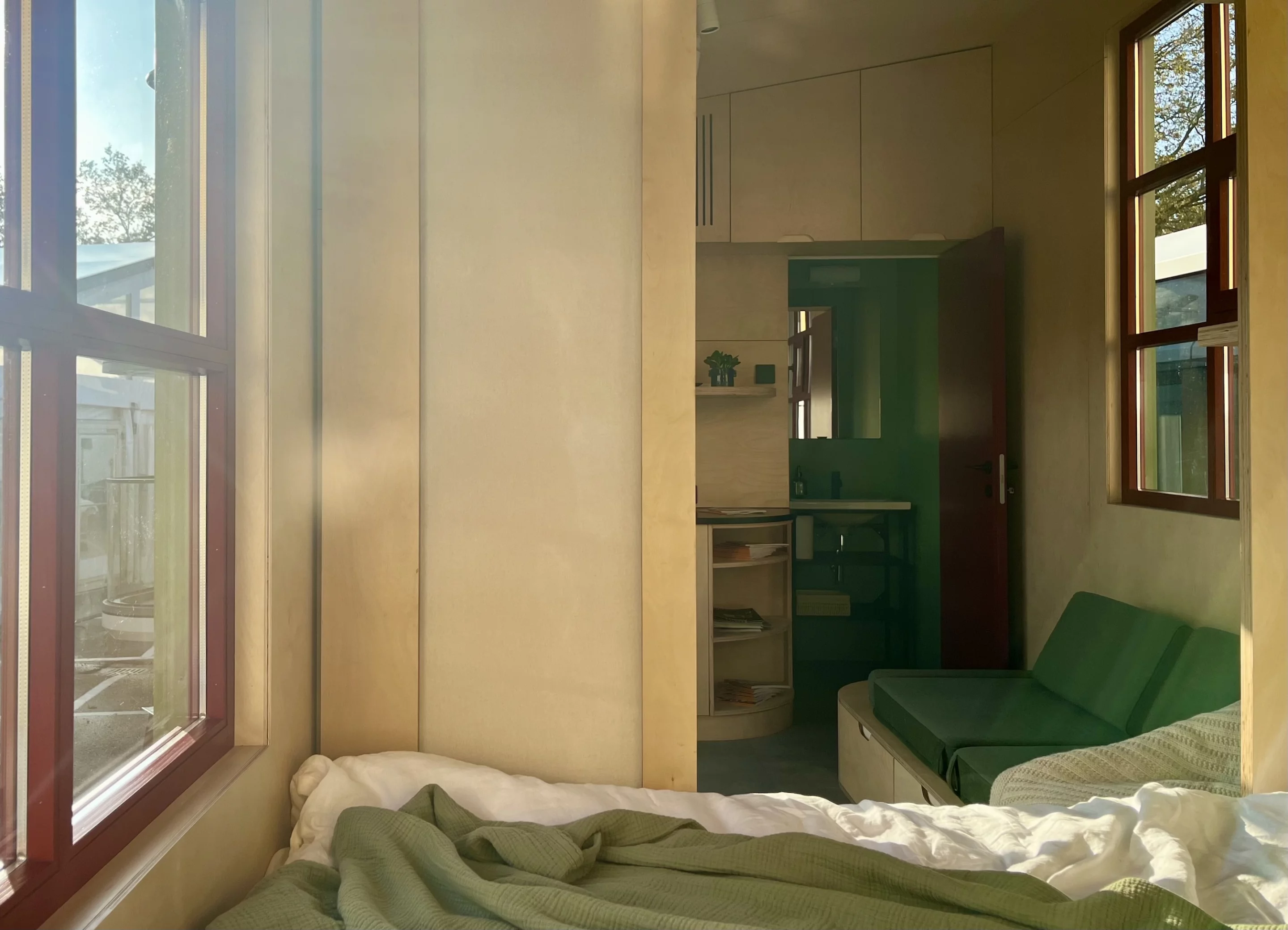 The THOW's interior measures 13.5 sq m (145 sq ft), all of which is on one floor