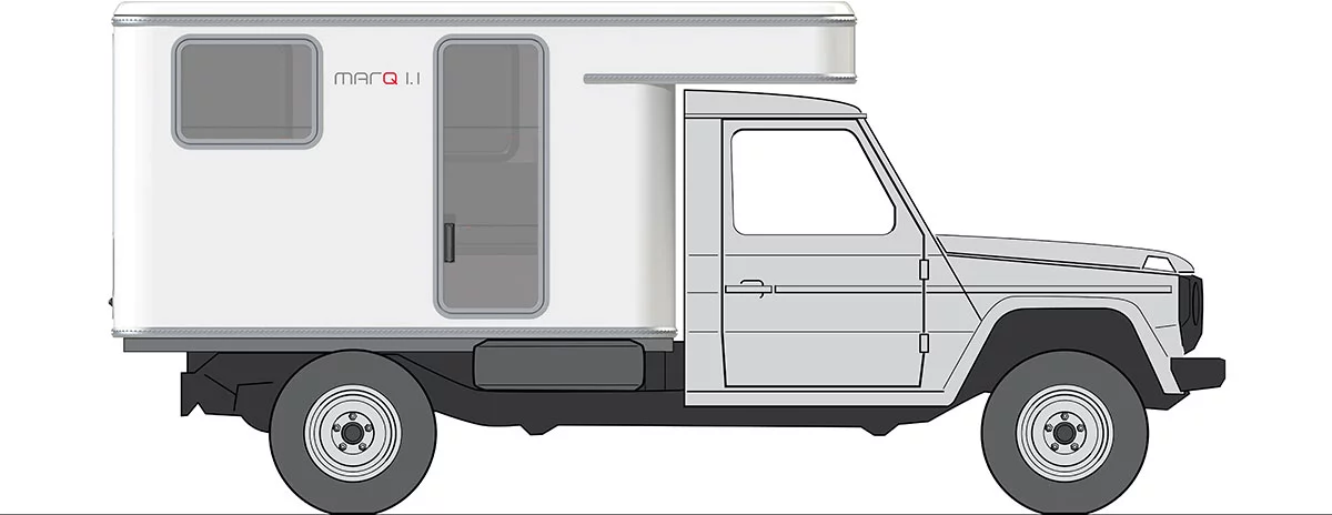 A rugged Mercedes G-Class expedition vehicle