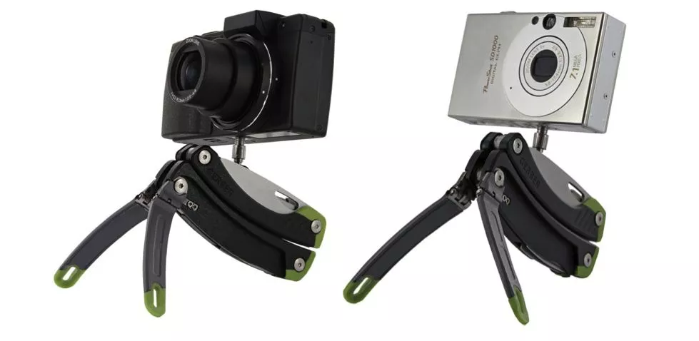 The Gerber Steady multitool features a built-in miniature tripod