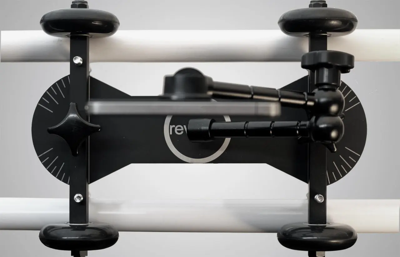 Just add pipes of whatever size you want to the rail kit, and you've got a set of tracks to capture a smooth shot even on unstable terrain