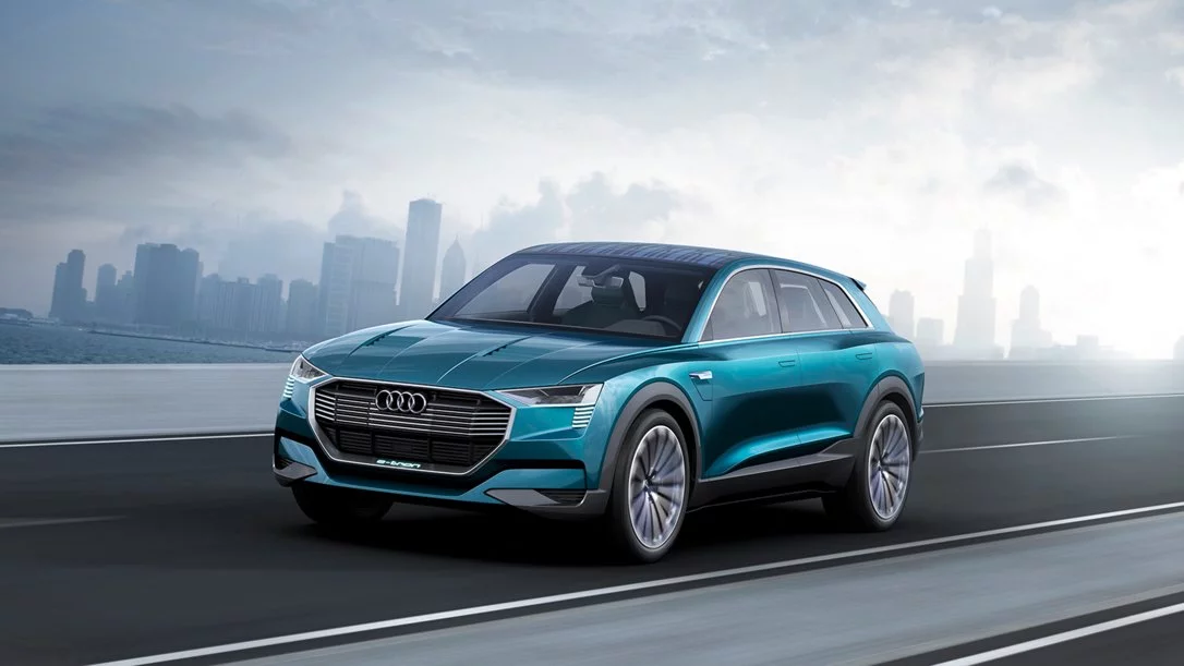 The e-tron quattro's cuts through the air with an un-SUV-like 0.25 Cd