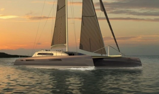 The Aeroyacht 110 can reach speeds over 32 knots and comfortably cruise at 20