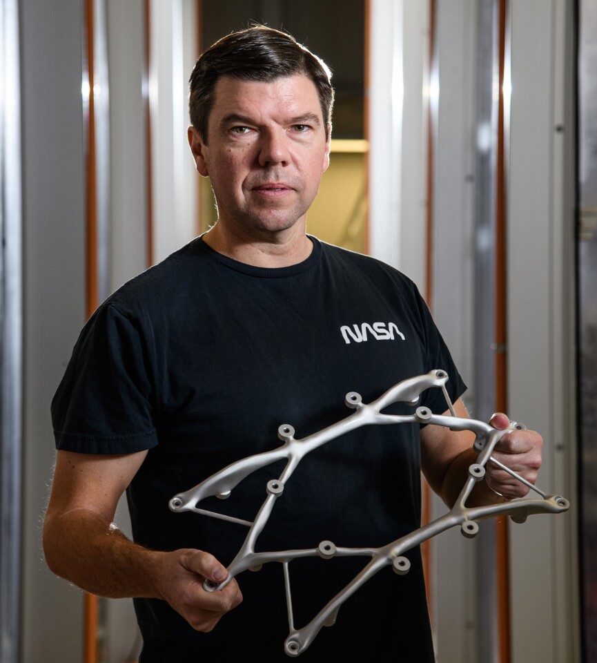 Ryan McClelland pioneered the use of generative design, "Evolved structure" and NASA