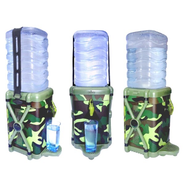 Outdoor water cooler and filter brings a Little Luxury to camping
