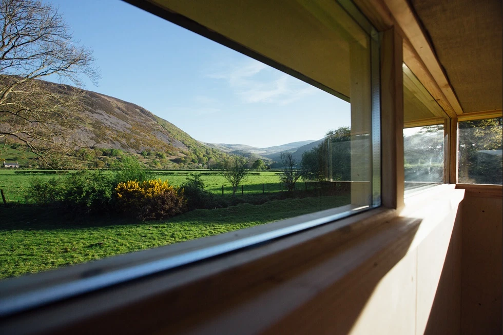 Stunning view from inside the Slate Cabin