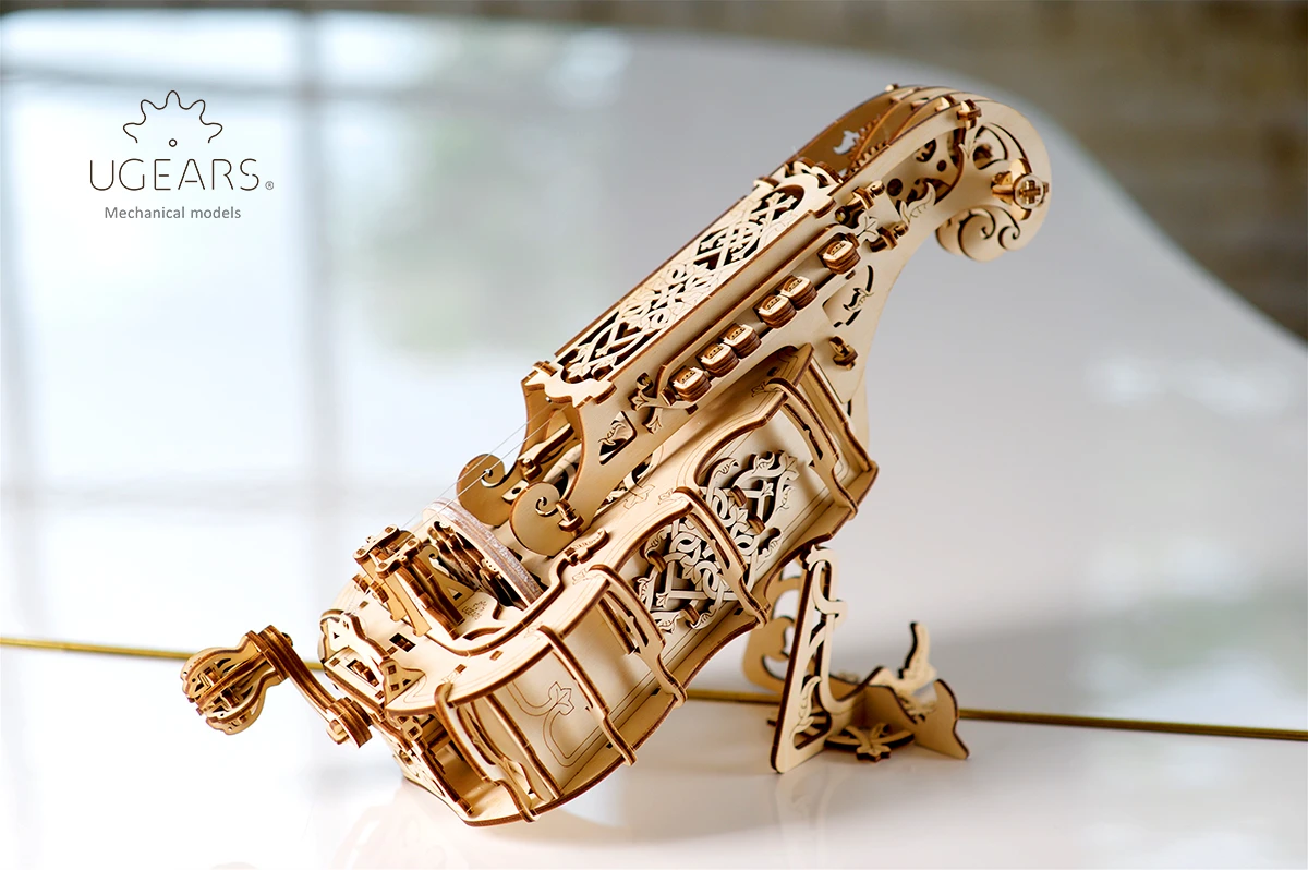 UGears says its Hurdy Gurdy build kit should result in a 16th century-styled instrument that will sound as good as it looks