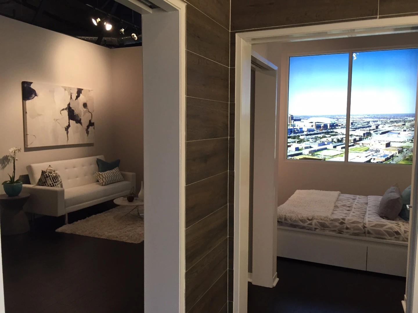 Sliding partitions will allow spaces to be opened up or closed off from each other