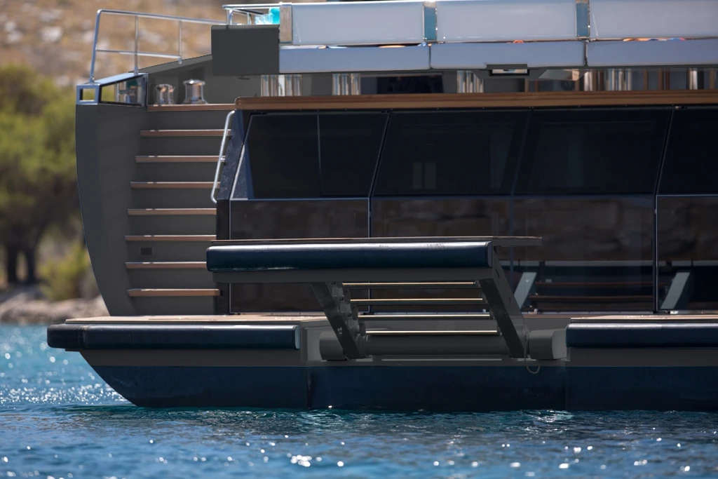Getting onto and off the boat in style