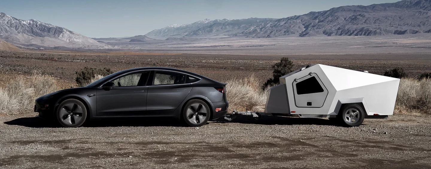 Polydrops designs lightweight trailers with EV towing in mind, and tested the new P17A using a Tesla Model 3 as the tow car