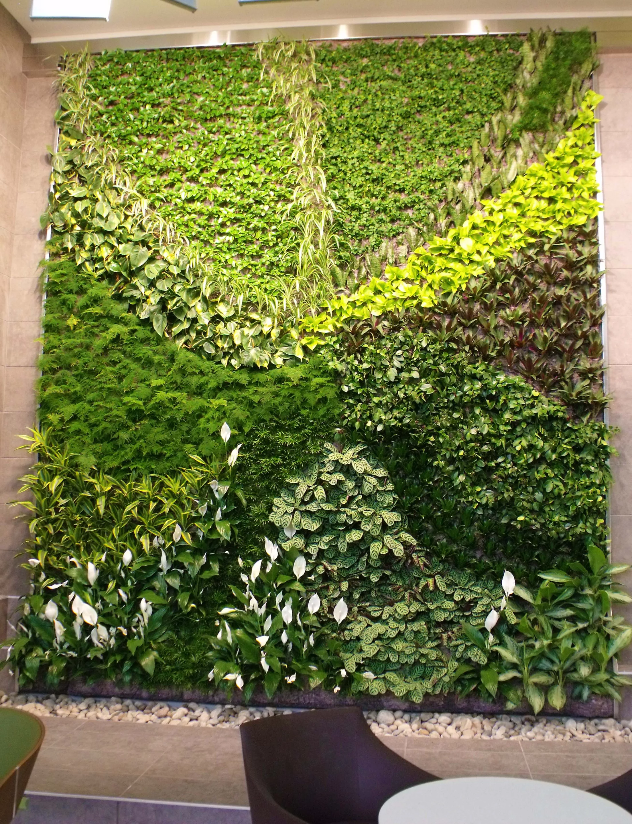 The living wall features work inspired by artist Donald Flather