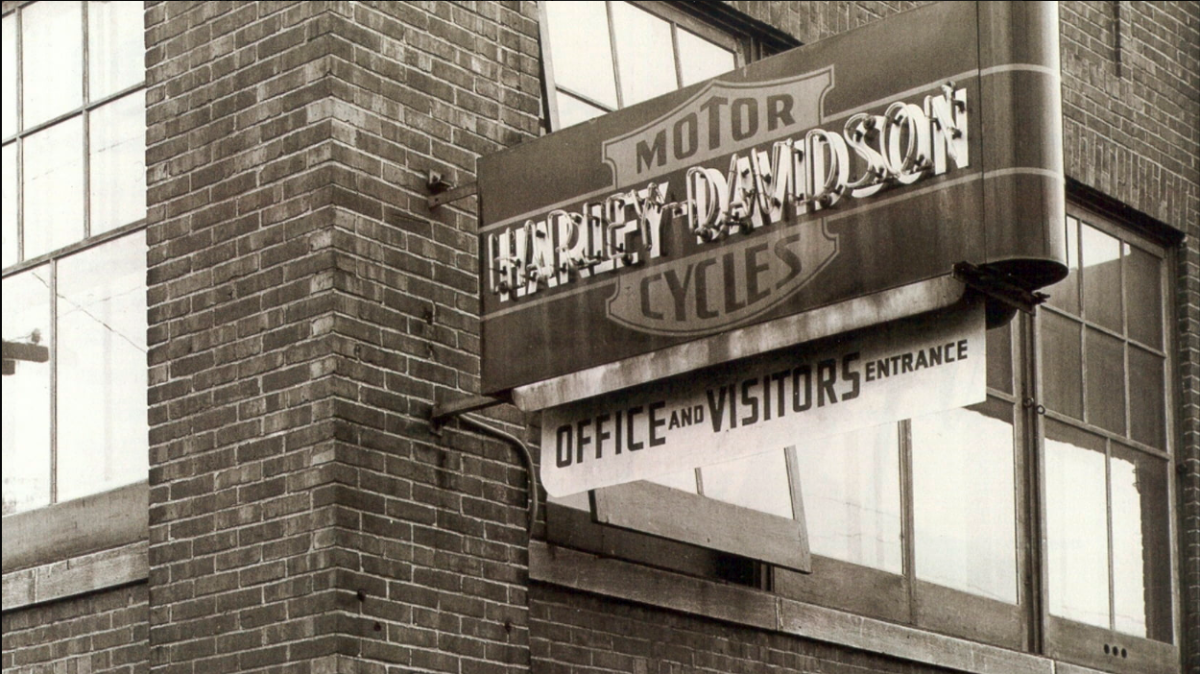 This is the actual neon sign that hung over the Harley-Davidson visitor/employee entrance at the Milwaukee factory for many decades, complete with photographic evidence showing that the water stains on the sign match those on the original in situ. A piece of motorcycle history without doubt, but it's ironic that it sold for just $3,500 less than the Honda RC30, which in turn, is the fifth most valuable Japanese motorcycle ever sold.