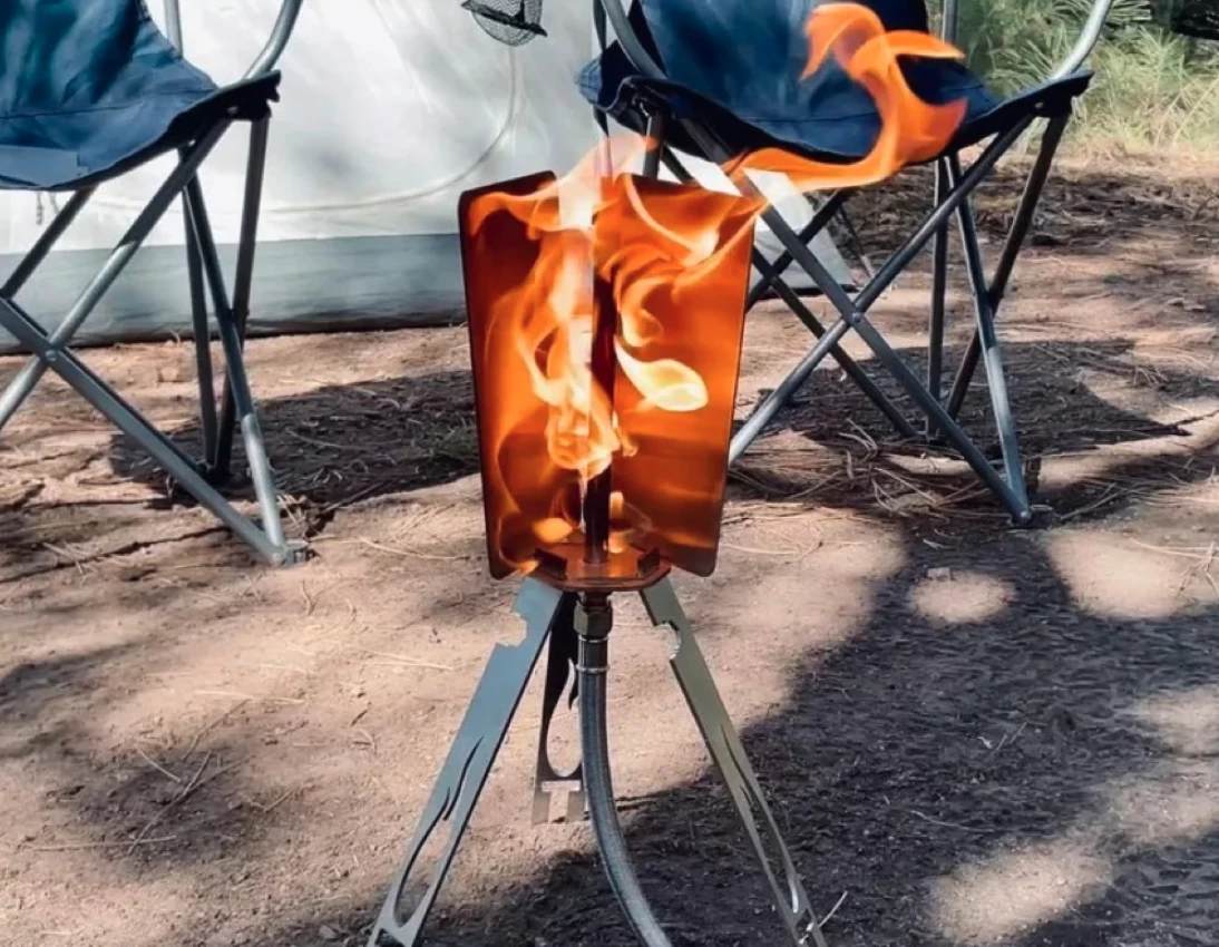 Use two heat shields to direct heat in a more single-direction way