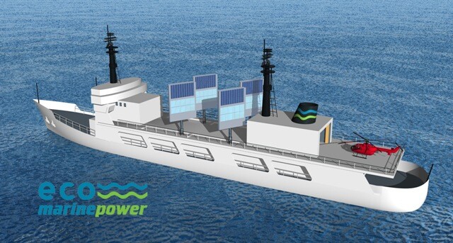 Impression of EnergySail Array on naval or coastguard ship