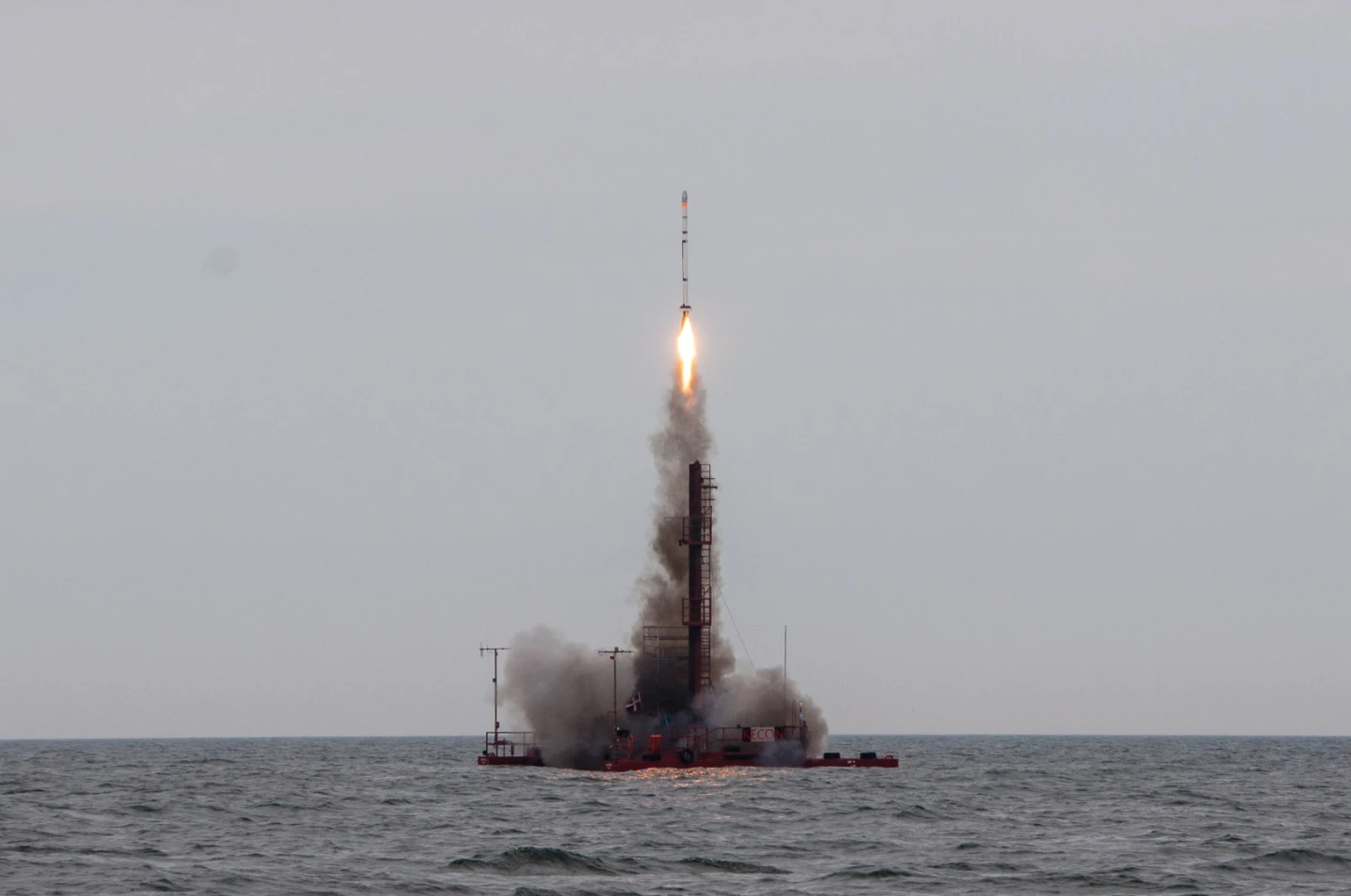 Sapphire rocket launching from the Sputnik launch platform in June 2013