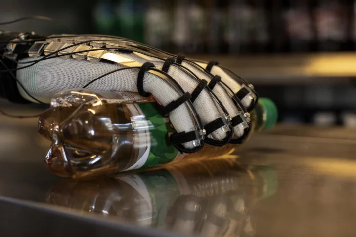 DextrES is a VR glove that provides haptic feedback to the wearer, making it feel like they're really holding virtual objects