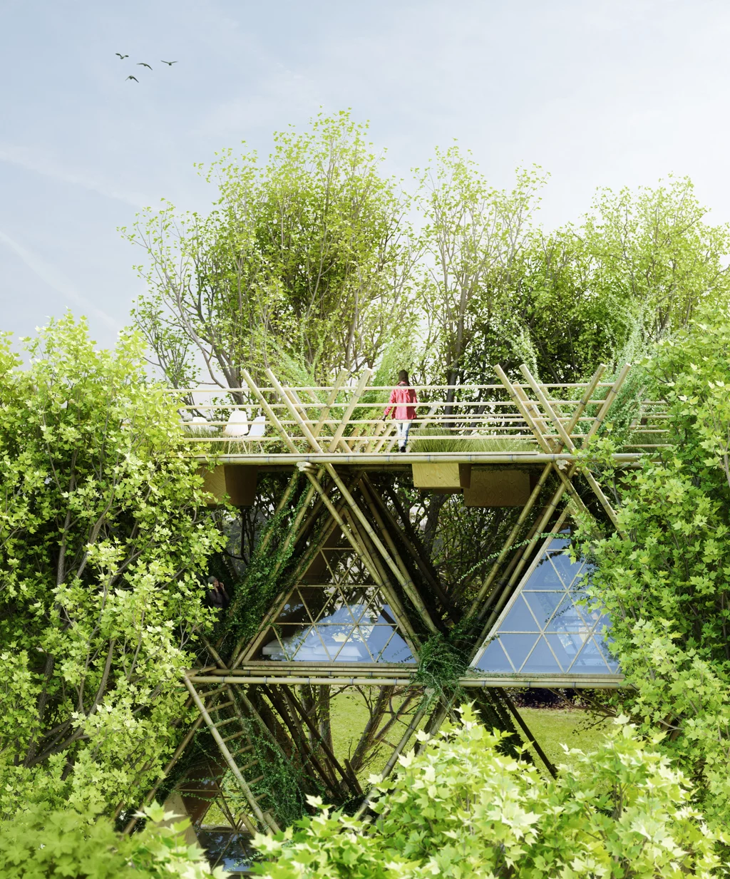 one with the birds, by Beijing-based architecture and design collective Penda (Image: Penda)
