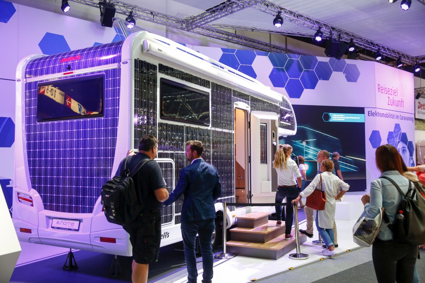 Dethleffs reveals the e.home electric motorhome concept with solar panel exterior