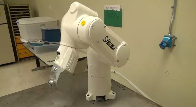 An existing robotic arm, which could be adapted for use in GE's system
