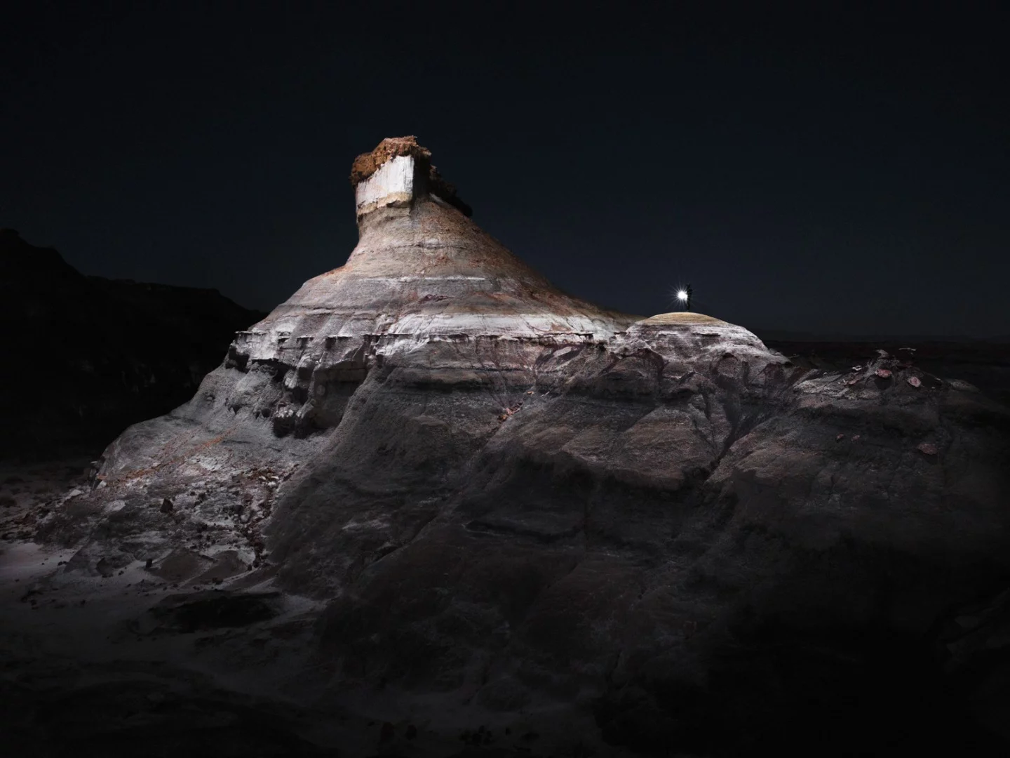 The images are composites of several long-exposure shots