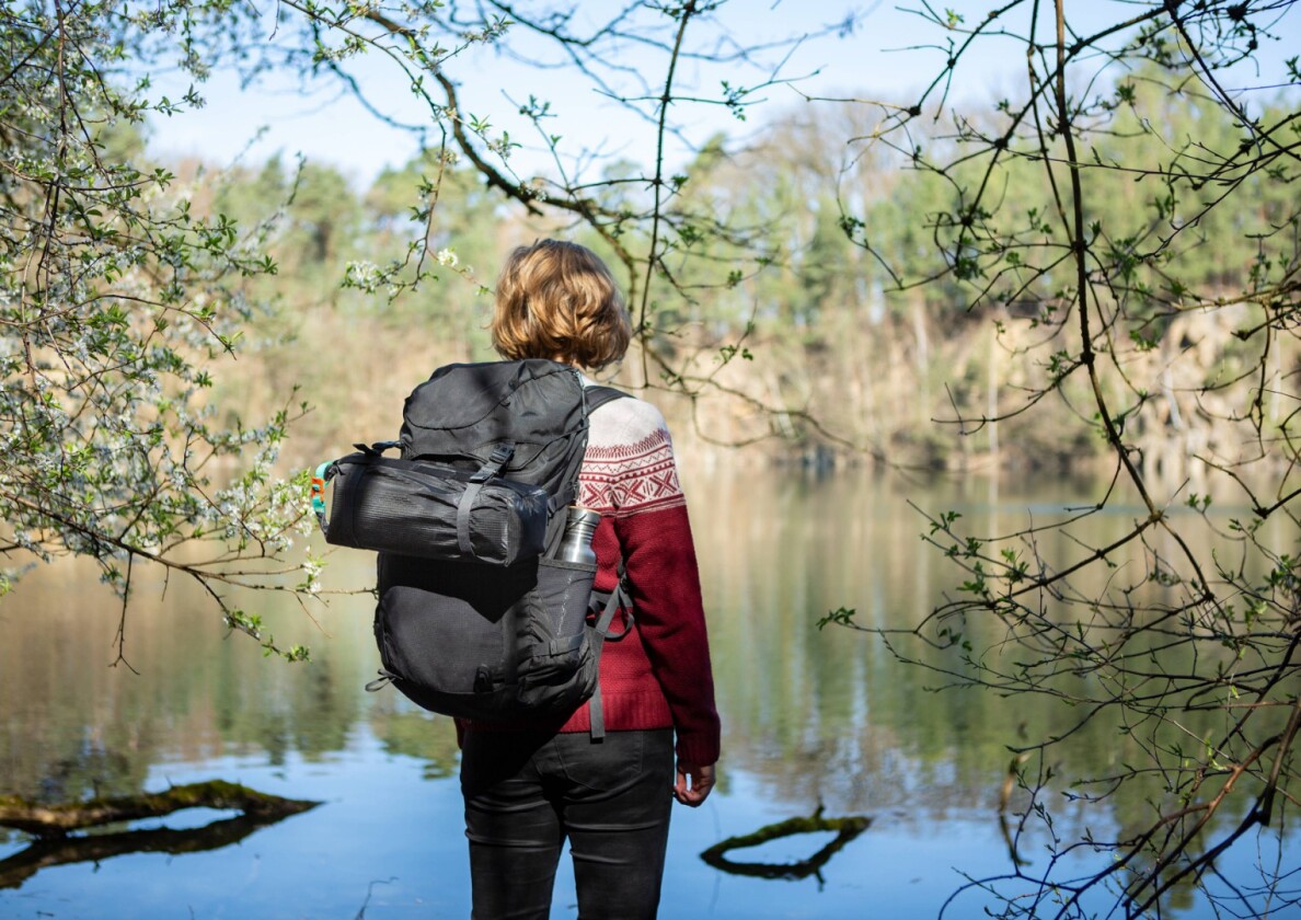 The Wasserläufer inflatable boat, by Zoe Taplik from Germany’s Offenbach University of Art and Design, can be rolled up and put into (or onto) a backpack