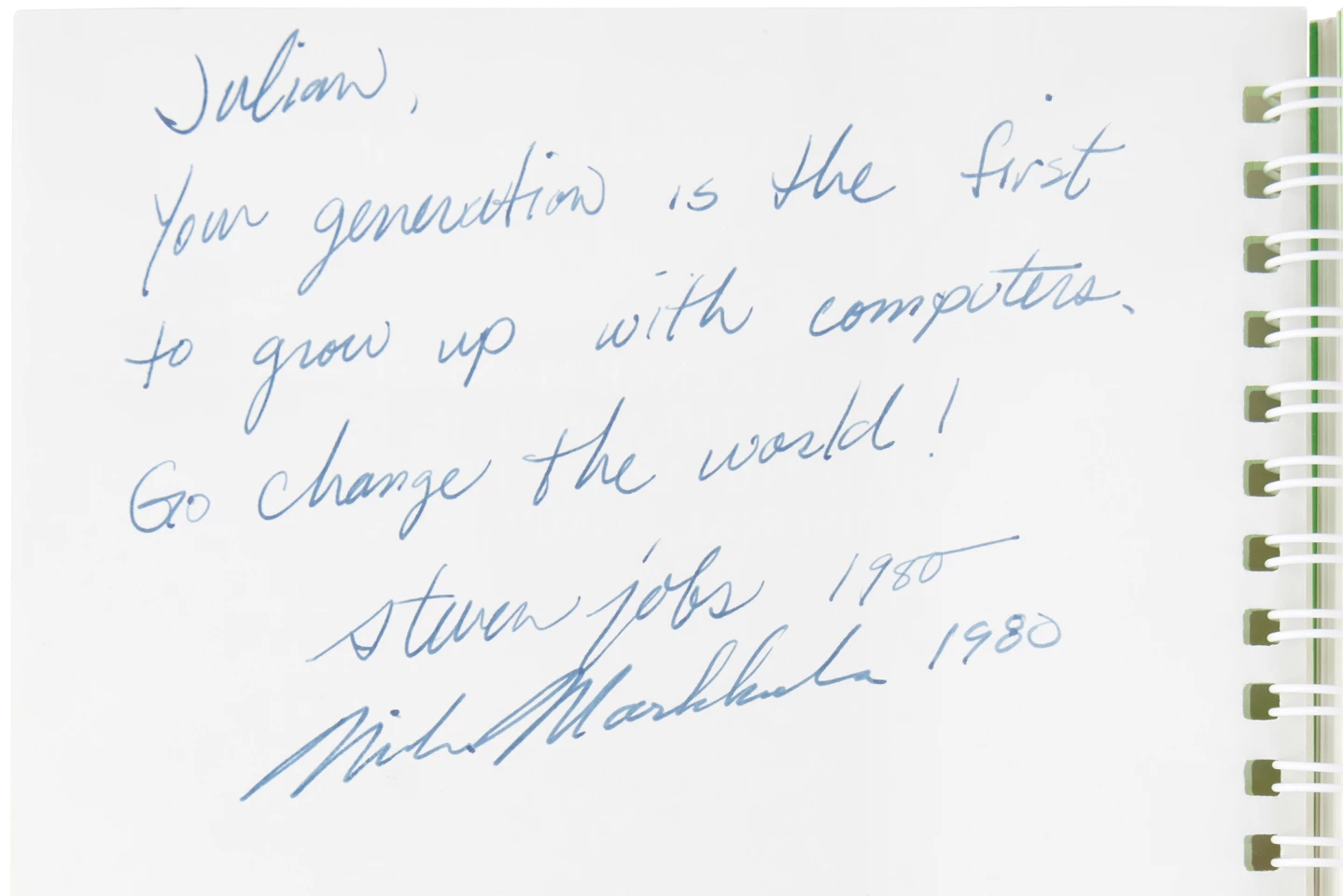 This Apple II Manual signed by Steve Jobs was estimated to sell for $25,000+ when it went to auction at RR Auction on 17 August 2021. It sold for $787,484 (including Buyers Premium)