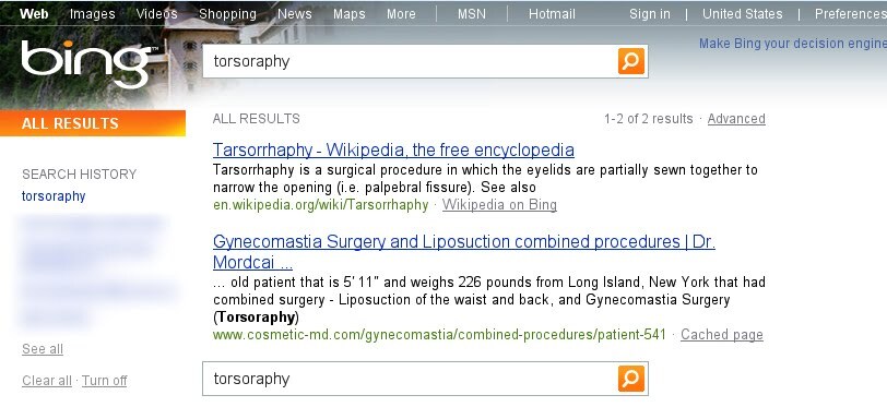 Bing caught recycling Google search results.