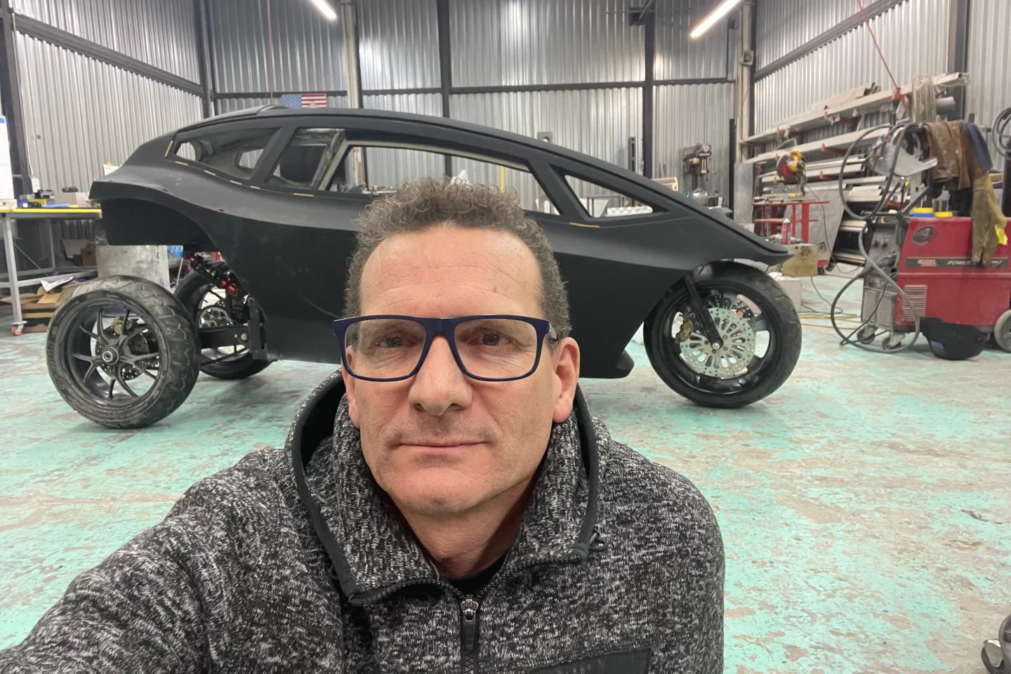 Markus Scholten with one of his prototypes