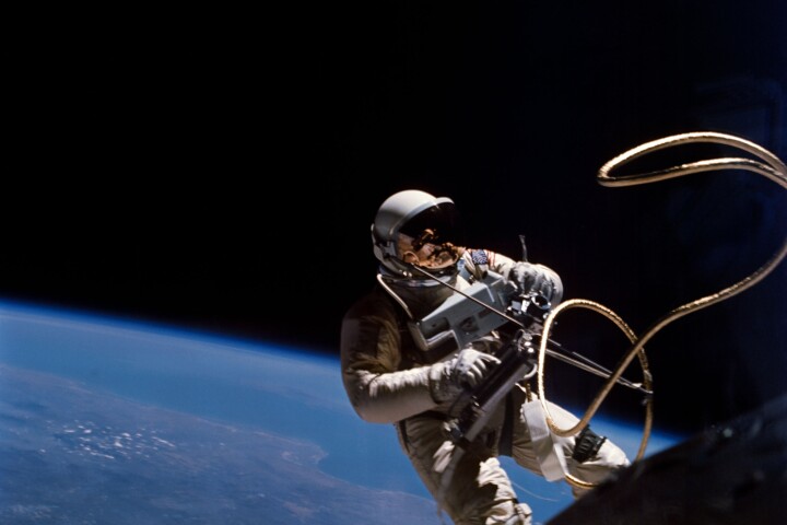 Ed White during the first-ever American spacewalk (Photo: NASA James McDivitt)