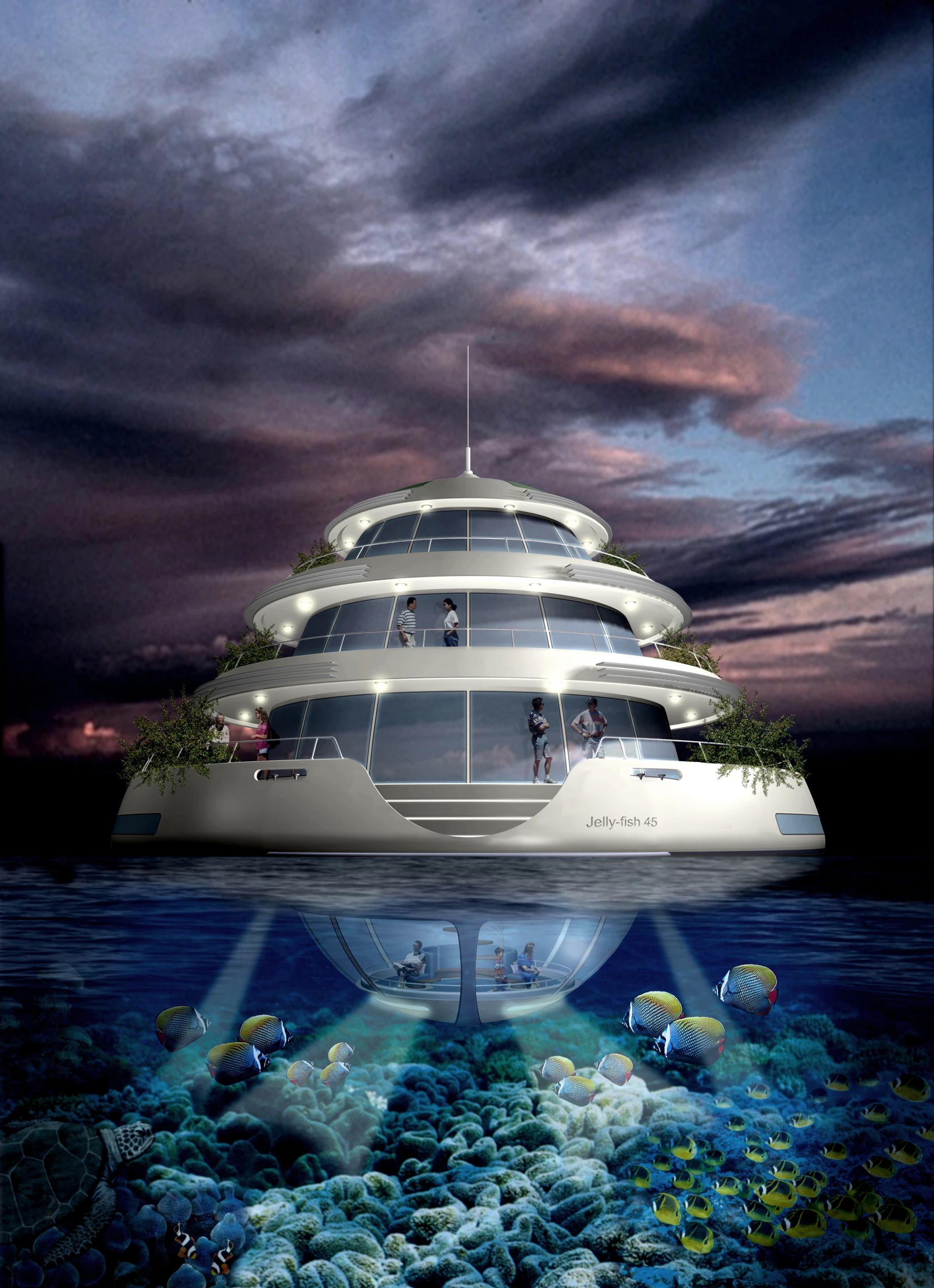 "Jelly Fish" anchored suite (Image by Giancarlo Zema Design Group)