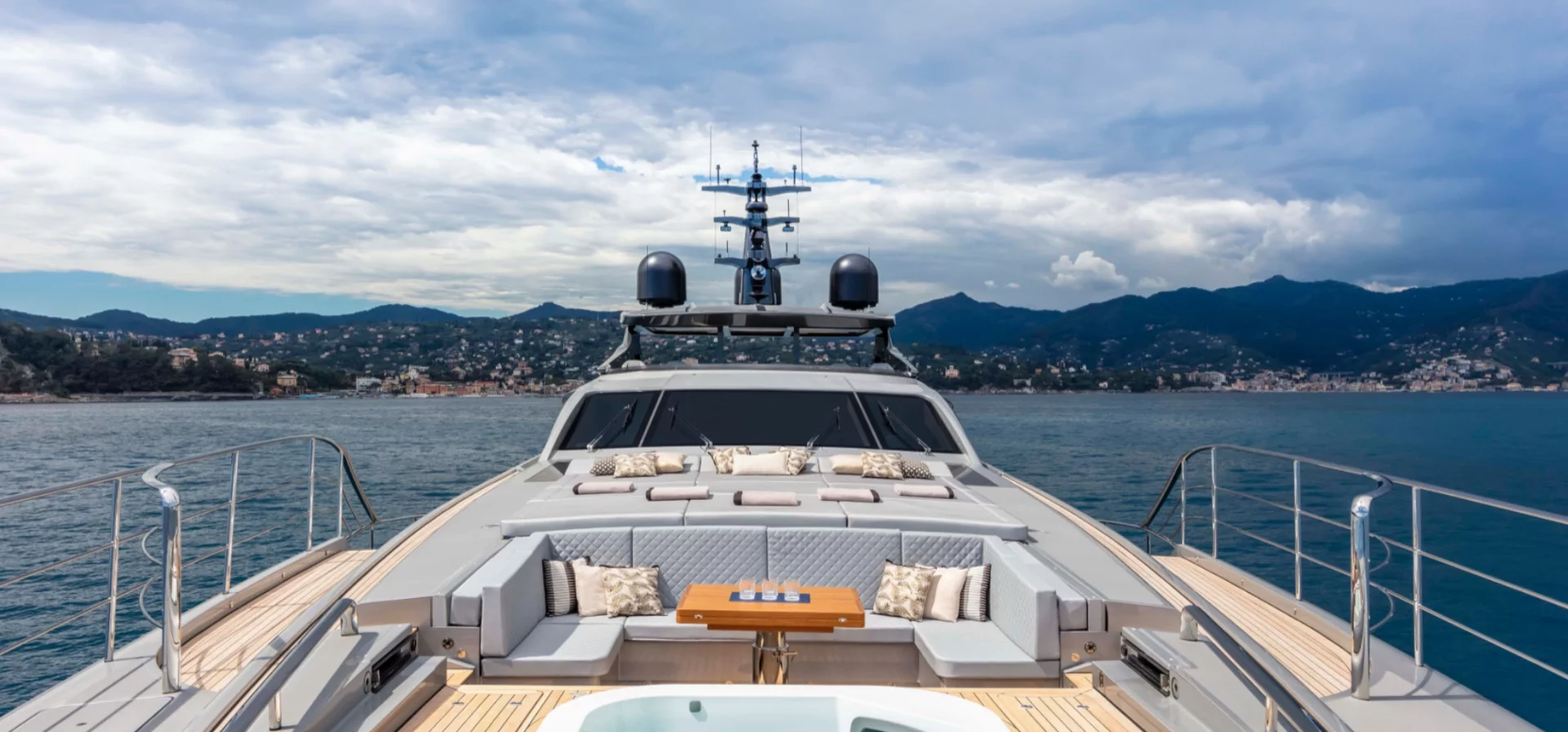 The Pershing 140 is the brand’s first vessel made from aluminum