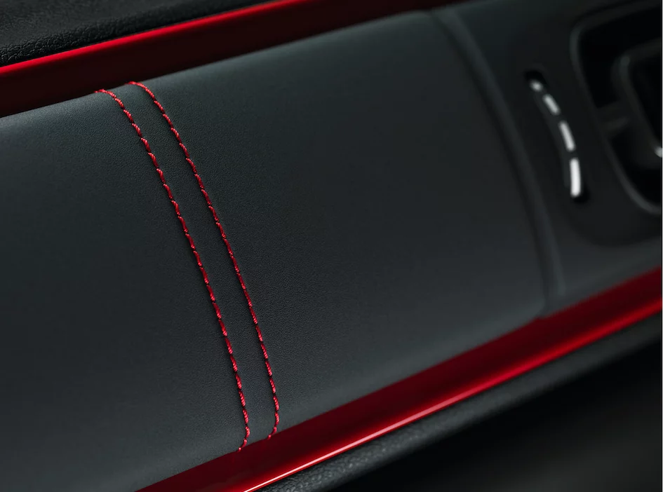 Contrast stitching and different material finishes are available on the C3