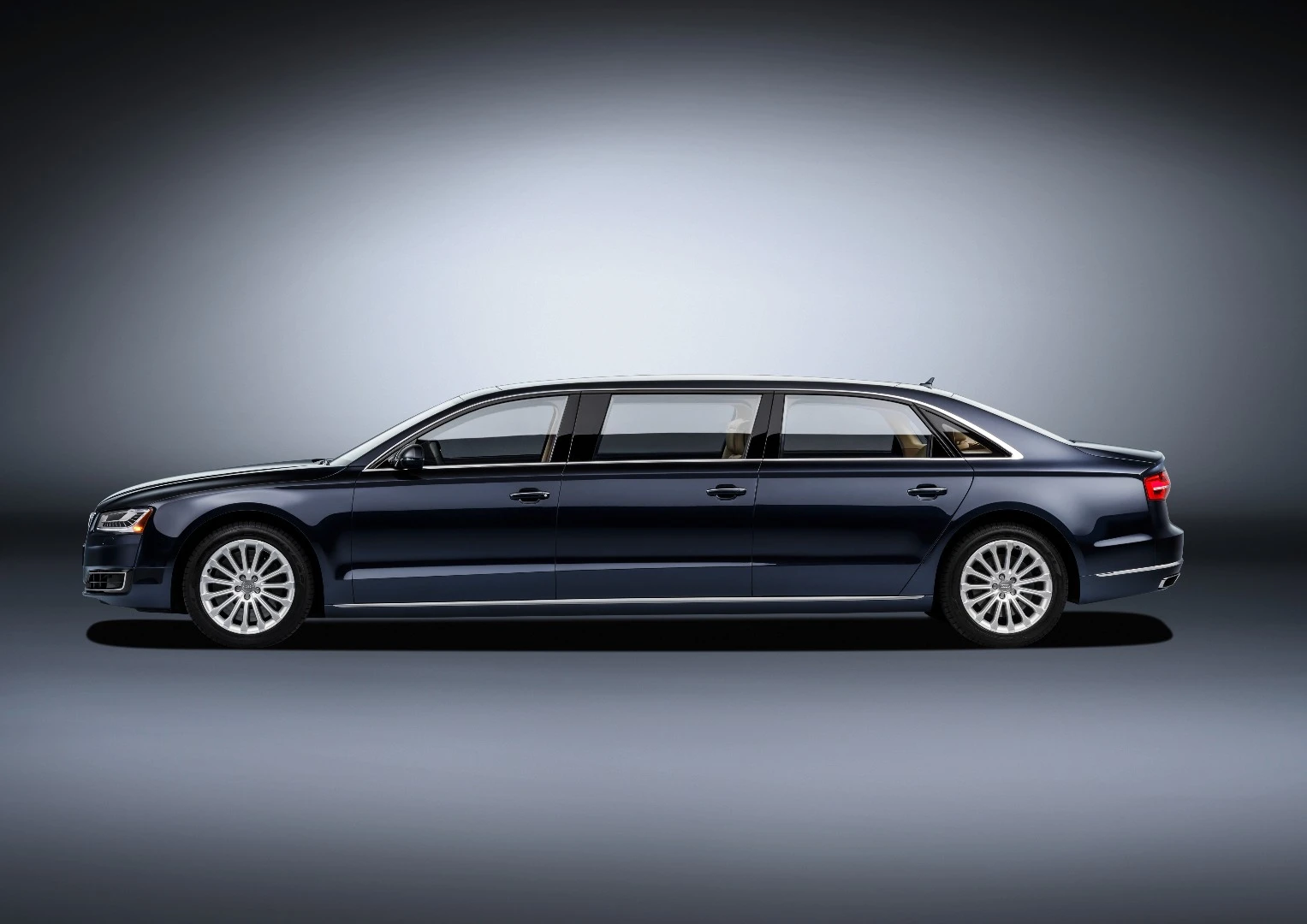 The A8 L extended has a unique profile, even compared to regular long wheelbase cars