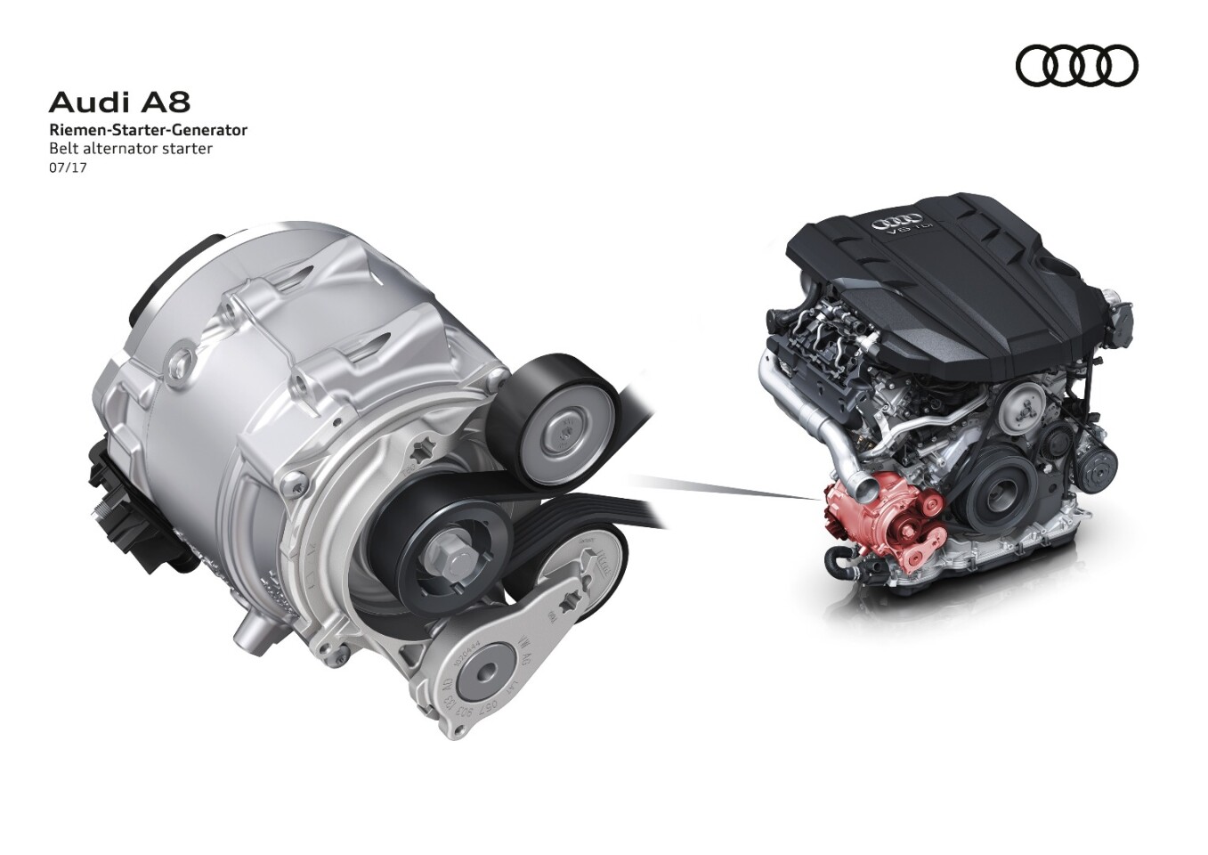 The belt alternator starter helps in smooth, fast engine startup after coasting