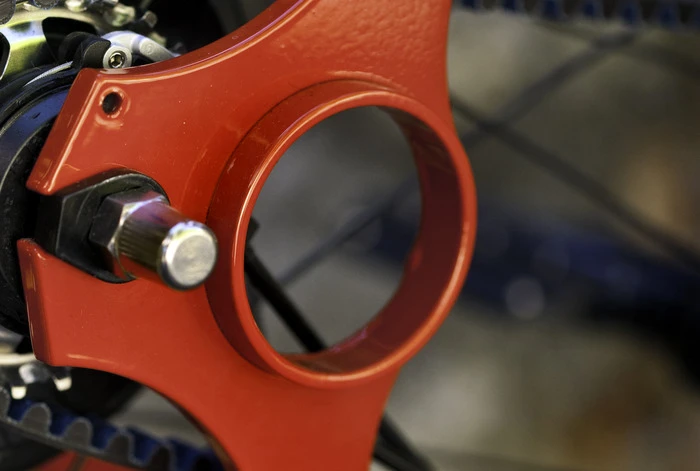 The purely aesthetic ReCycle rear drop-out hole