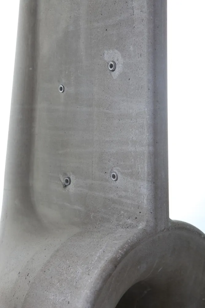 The 'Exposed' speakers are made of concrete, and utilize horn loudspeaker technology (Photo: Shmuel Linski)