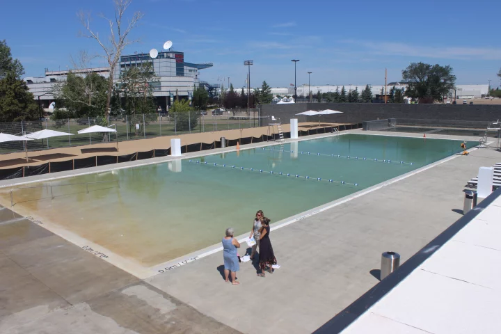 Using the Borden Natural Swimming Pool is said to be like swimming in "a very, very, very clean lake"