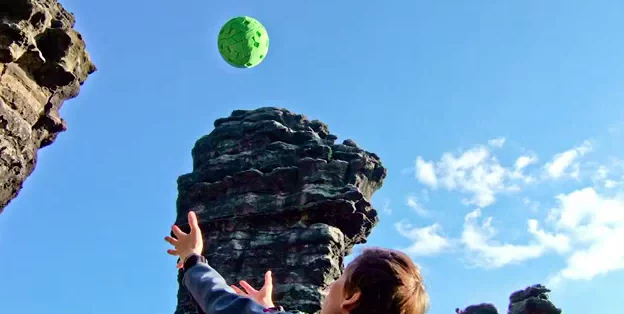 The ball camera snapping away (Photo courtesy Jonas Pfeil)