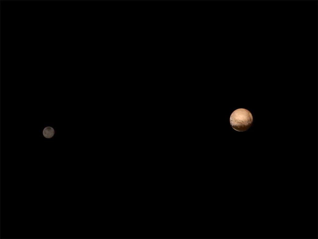 Pluto and Charon in color