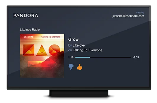 Pandora brings another music streaming option to the Google Chromecast