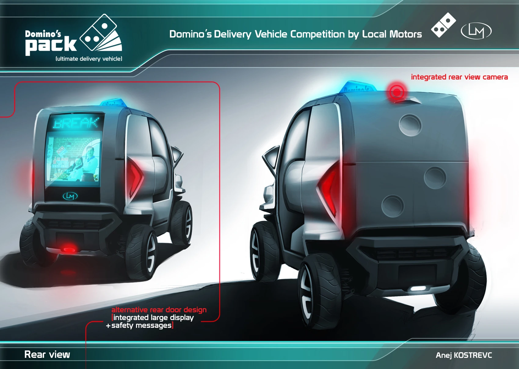 The Domino's Pack delivery vehicle concept