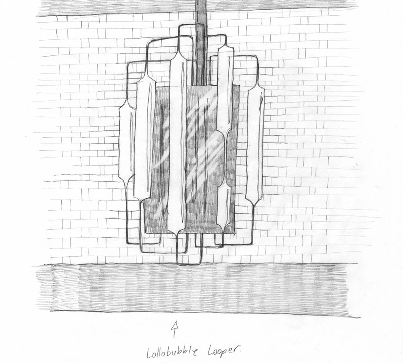"Lollobubble Looper" (Lullaby Factory machinery) concept sketch